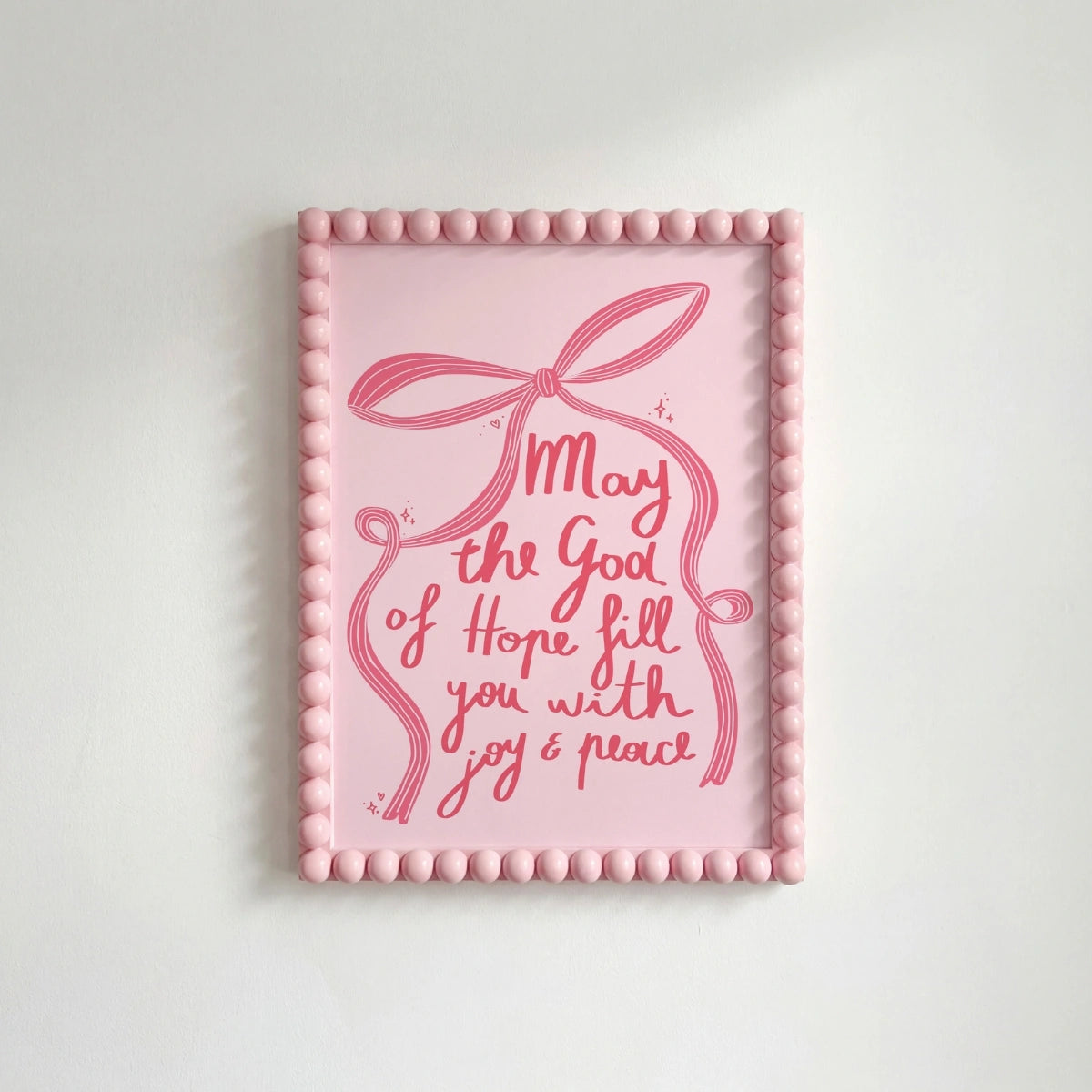 Pink Faith Decor, Christian Wall Decor