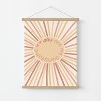 Retro Sun Rays Poster