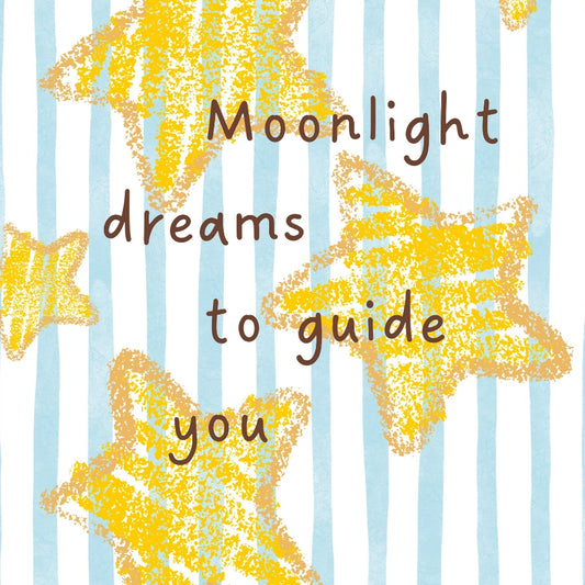 Moonlight Dreams Nursery Print - Starry Night Wall Art for Kids