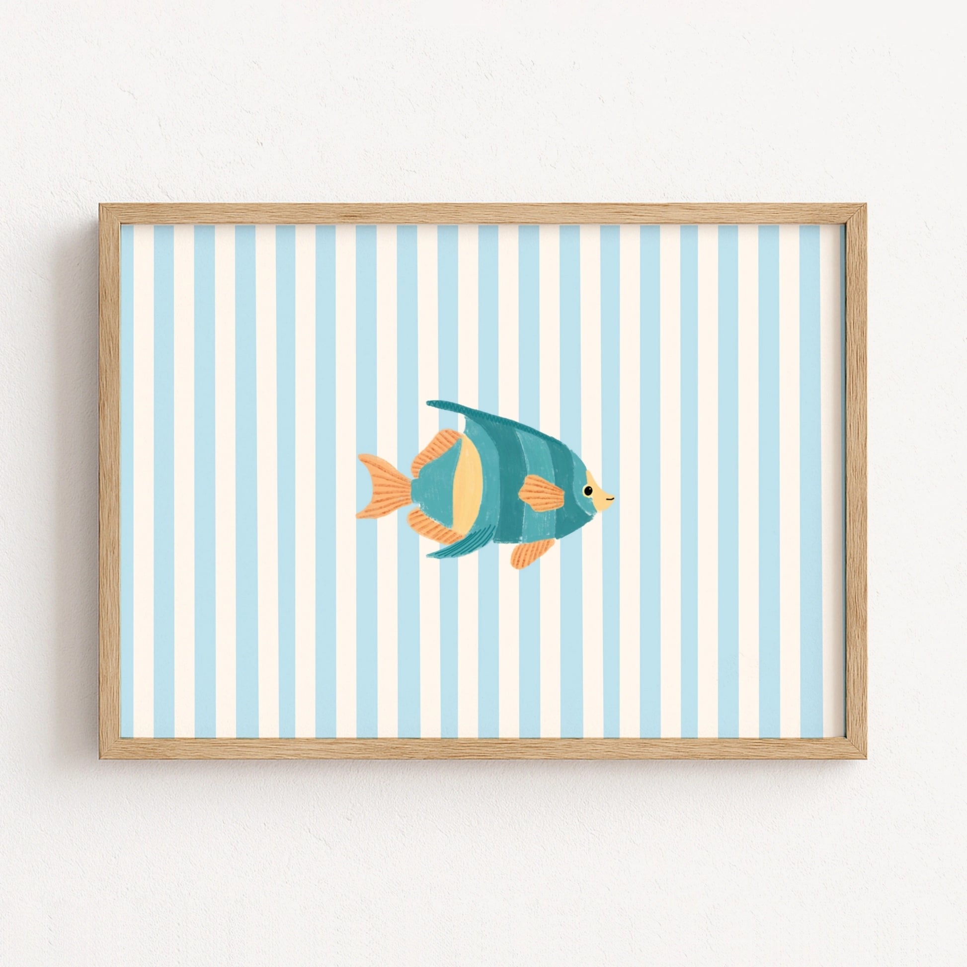 Blue Tropical Fish Wall Art