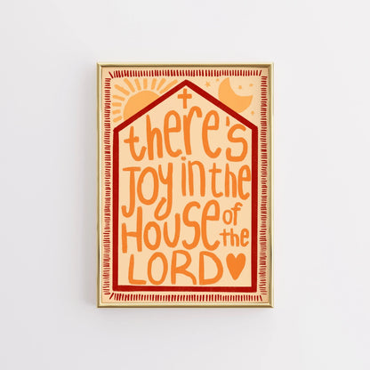 Joy in the House of the Lord Print – Christian Wall Art