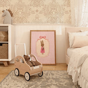 Pink Bow Bunny – Arte de pared para bebés y niños