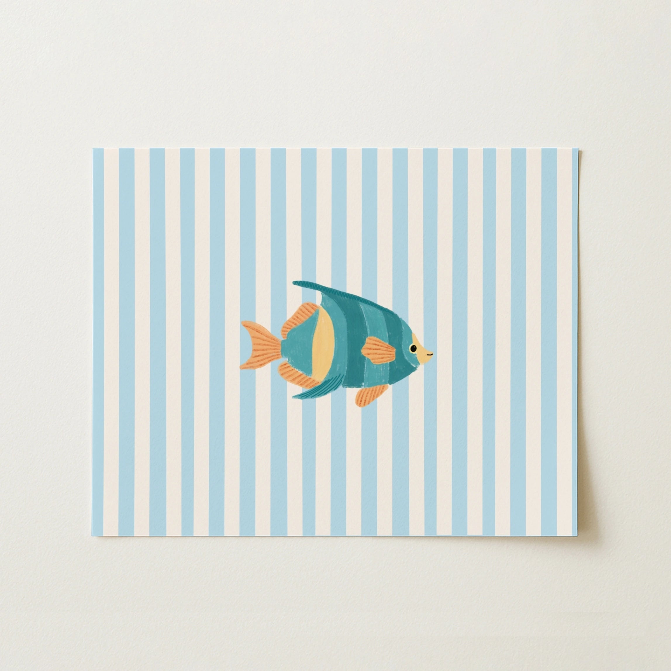 Blue Tropical Fish Wall Art