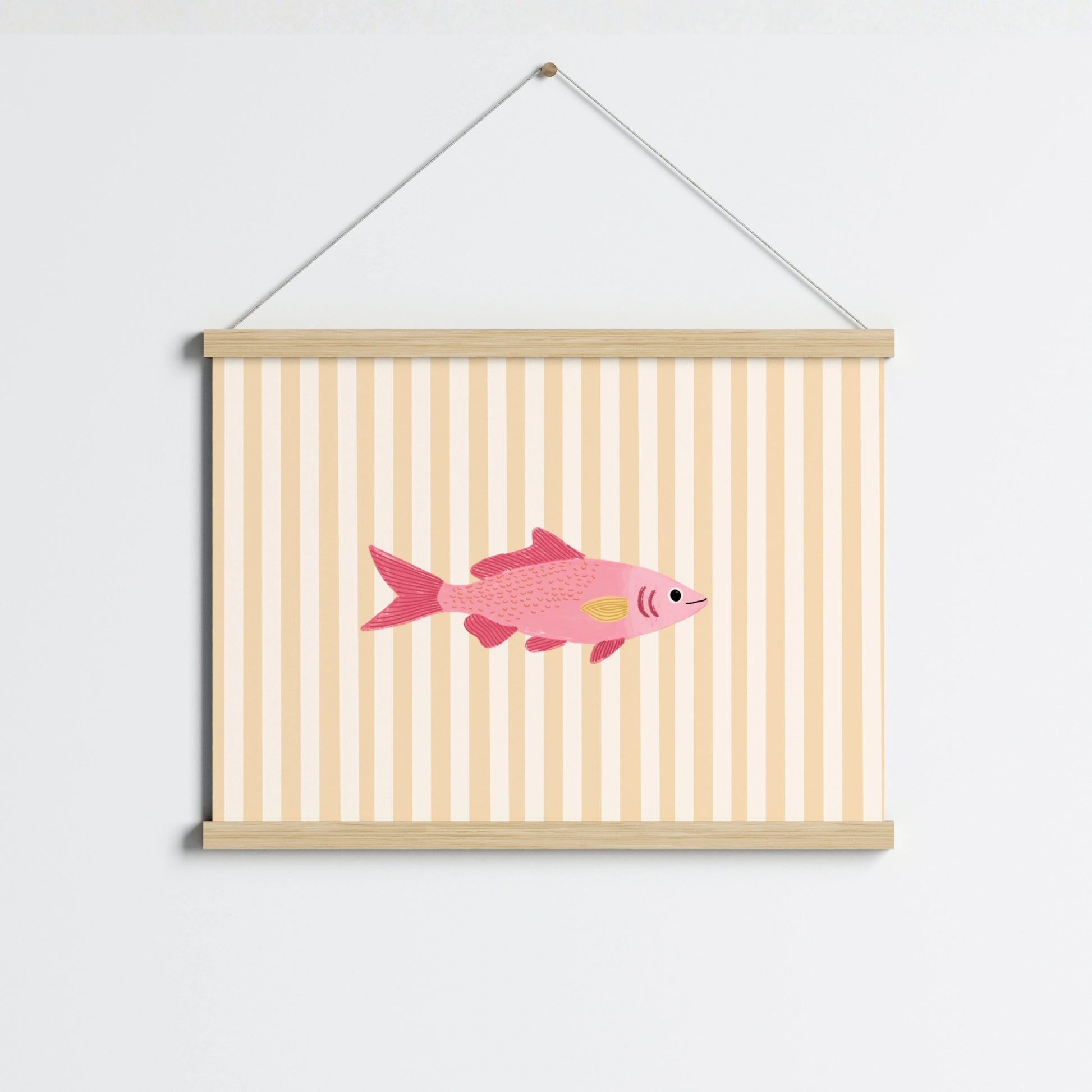 Arte murale di pesce rosa