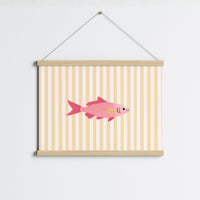 Arte murale di pesce rosa