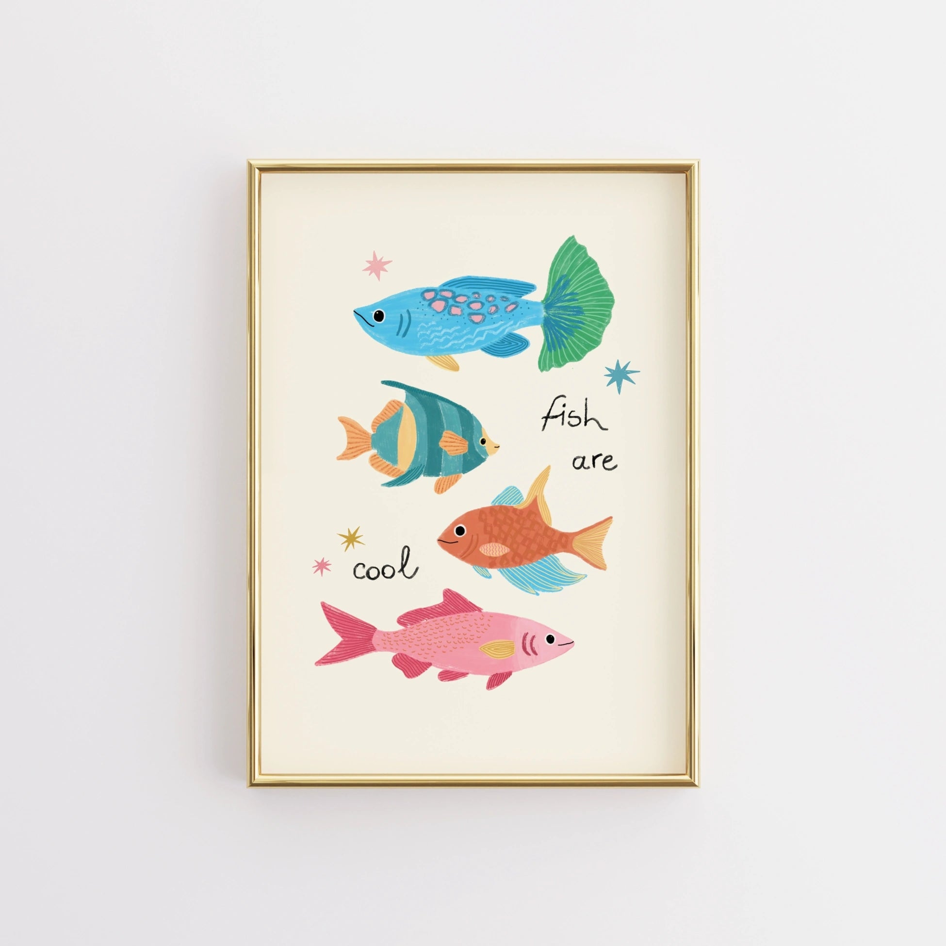 Affiche mignonne d'animaux marins