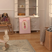 Pink Bow Bunny – Arte de pared para bebés y niños