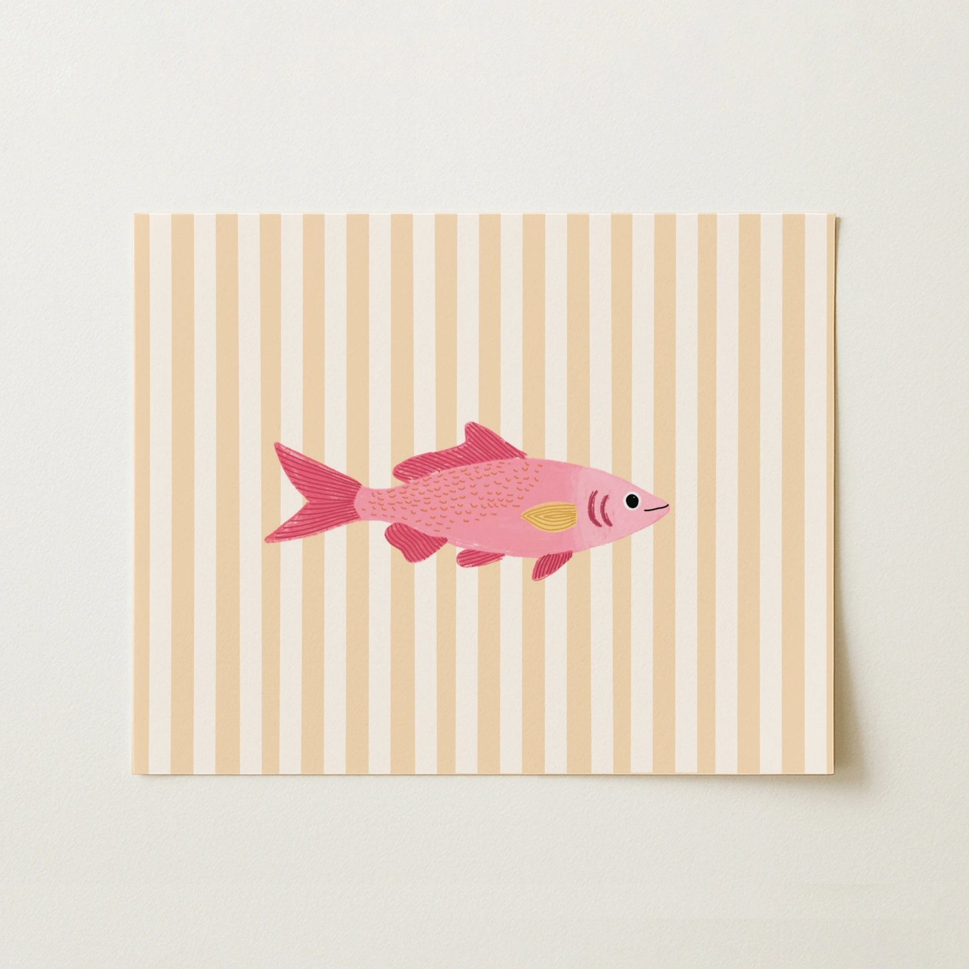 Arte murale di pesce rosa