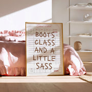Boots, Class & a Little Sass – Arte de pared costera