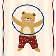 Hula Hoop Bear – Nursery & kids wall art