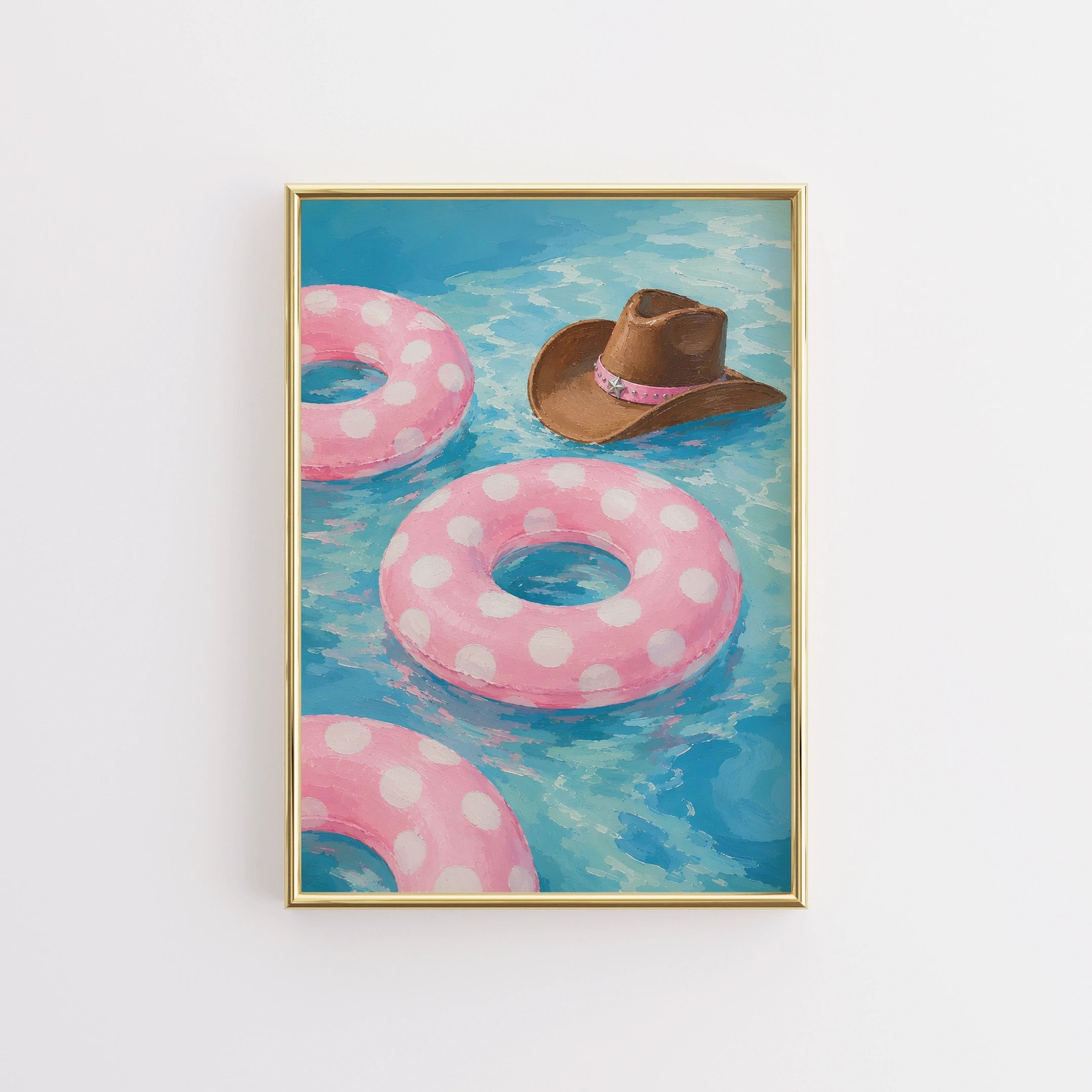 Pink Pool Float Wall Art