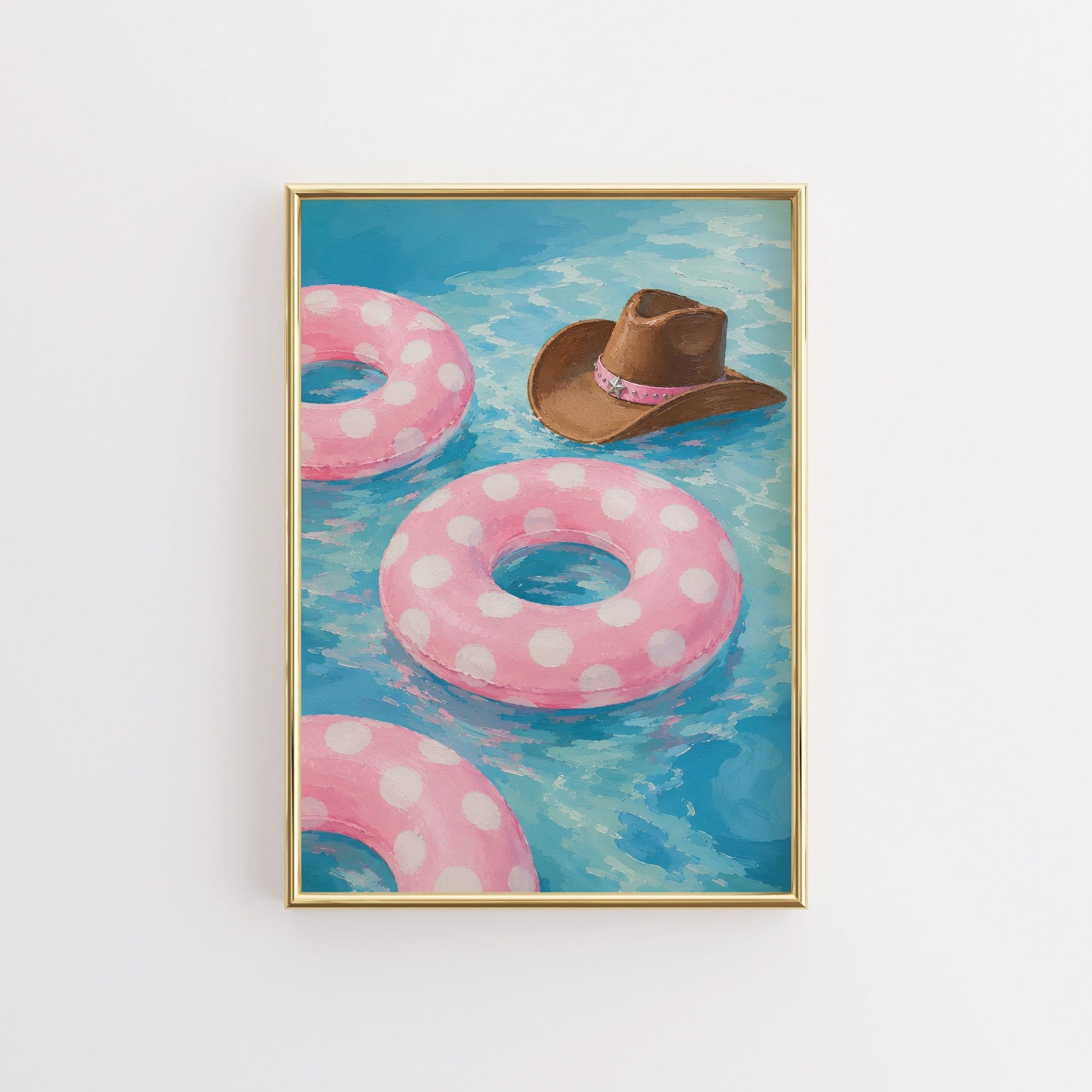 Pink Pool Float Wall Art