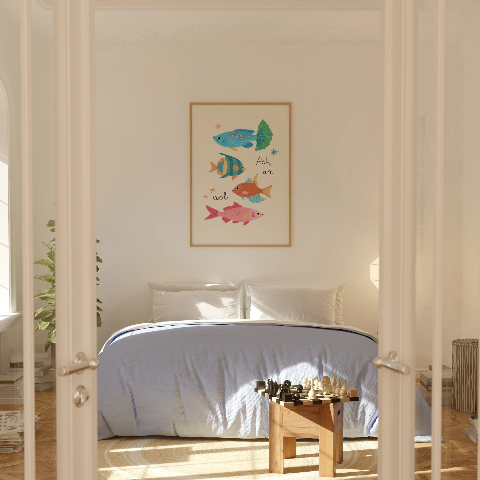 Affiche mignonne d'animaux marins