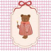 Little Bear in a Red Dress – Nursery & Kids Wall Art
