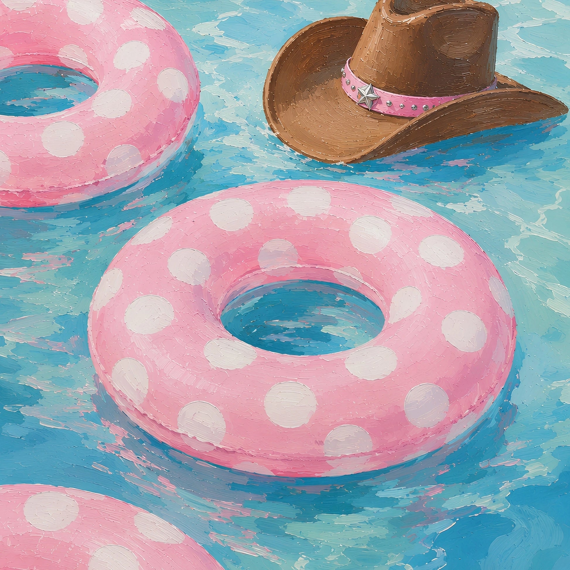 Pink Pool Float Wall Art