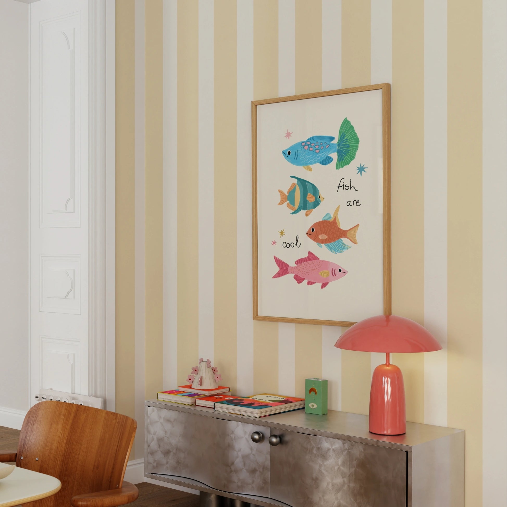 Affiche mignonne d'animaux marins