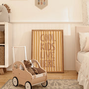 Cool Kids Live Here Retro Stripes – Nursery & Kids Wall Art