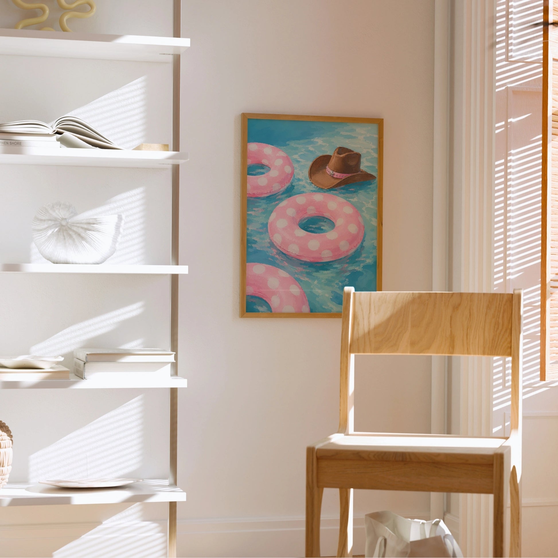 Pink Pool Float Wall Art