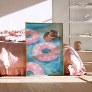 Pink Pool Float – Coastal Wall Art