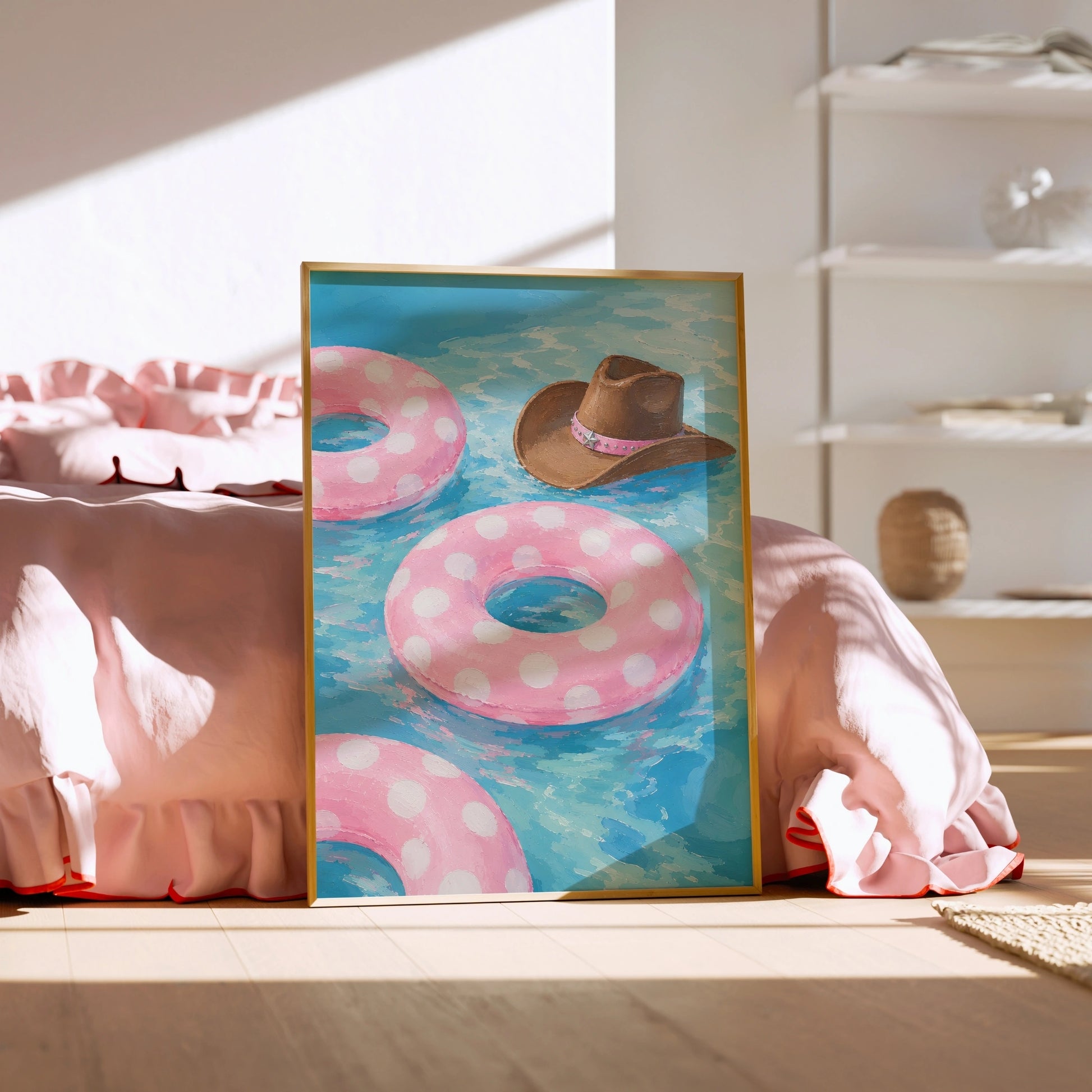 Pink Pool Float Wall Art