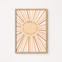 Retro Sun Rays Poster