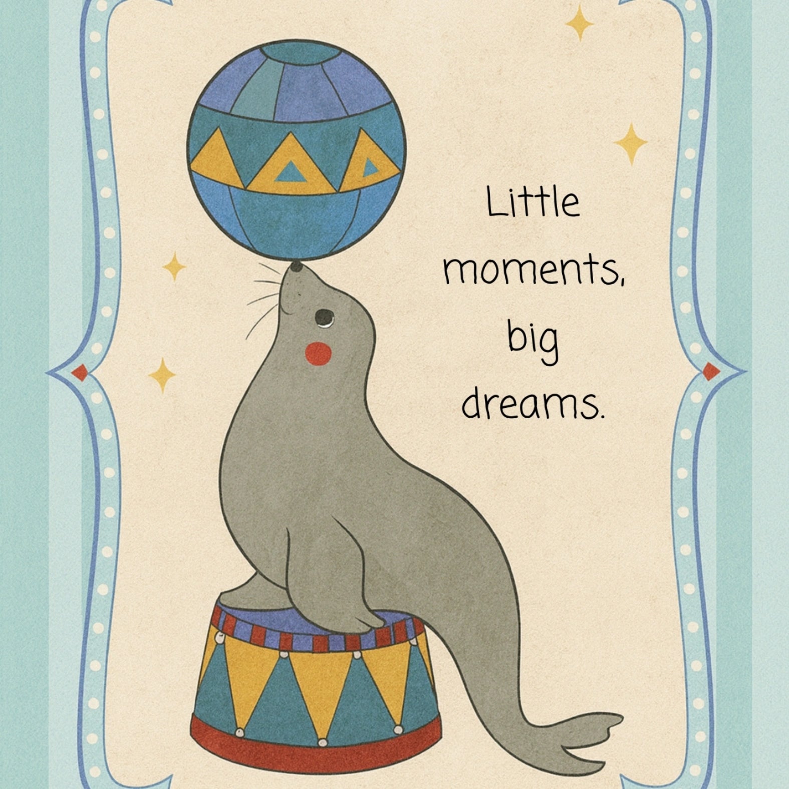 Seal Circus Nursery Print