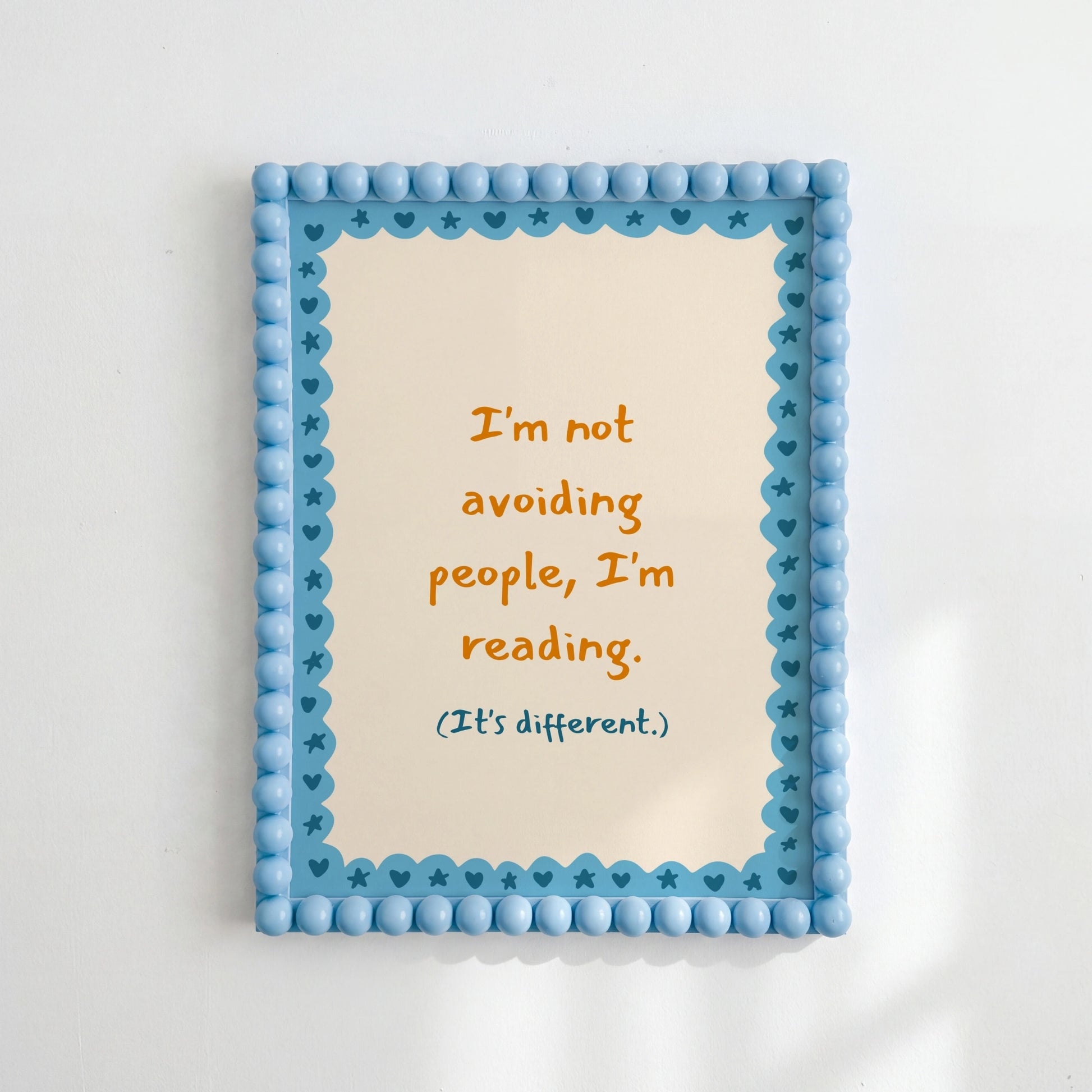Reading Print – Funny Bookish Quote Wall Art