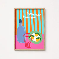 Summer Flavor Wall Art - Retro Mediterranean Print