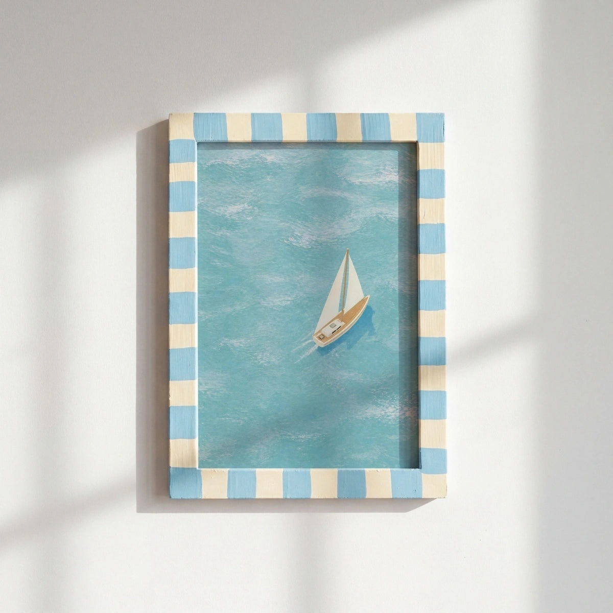 Sailboat Ocean Wall Art, Coastal Wall Decor