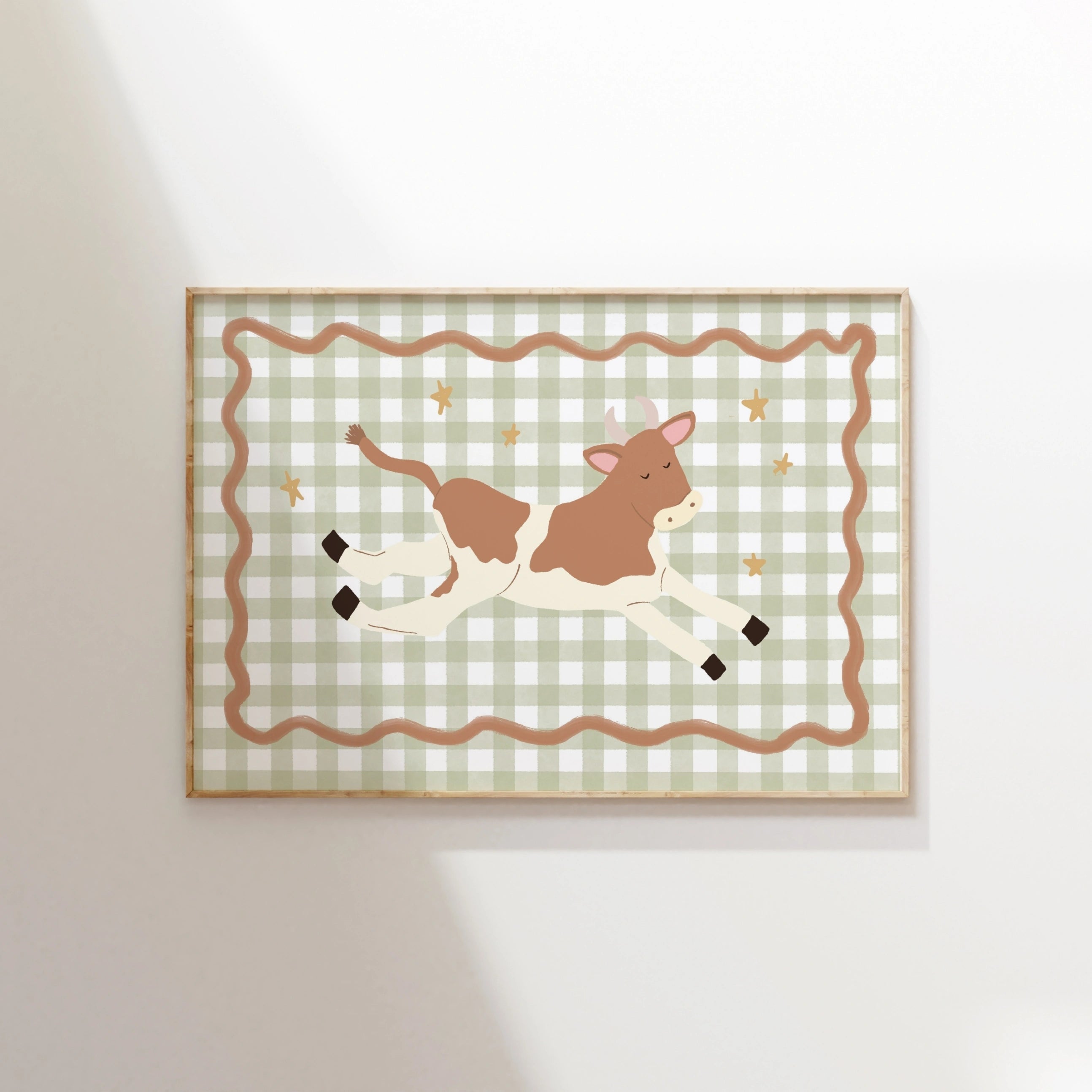 Cow Nursery Print, Vintage Nursery Decor