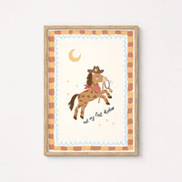 Cowboy Horse Nursery Print