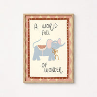 A World Full of Wonder Nursery Print, Vintage Nursery Decor