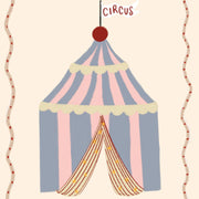 Pastel Circus Tent – Nursery & Kids Wall Art