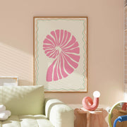 Pink Seashell - Poster costiero