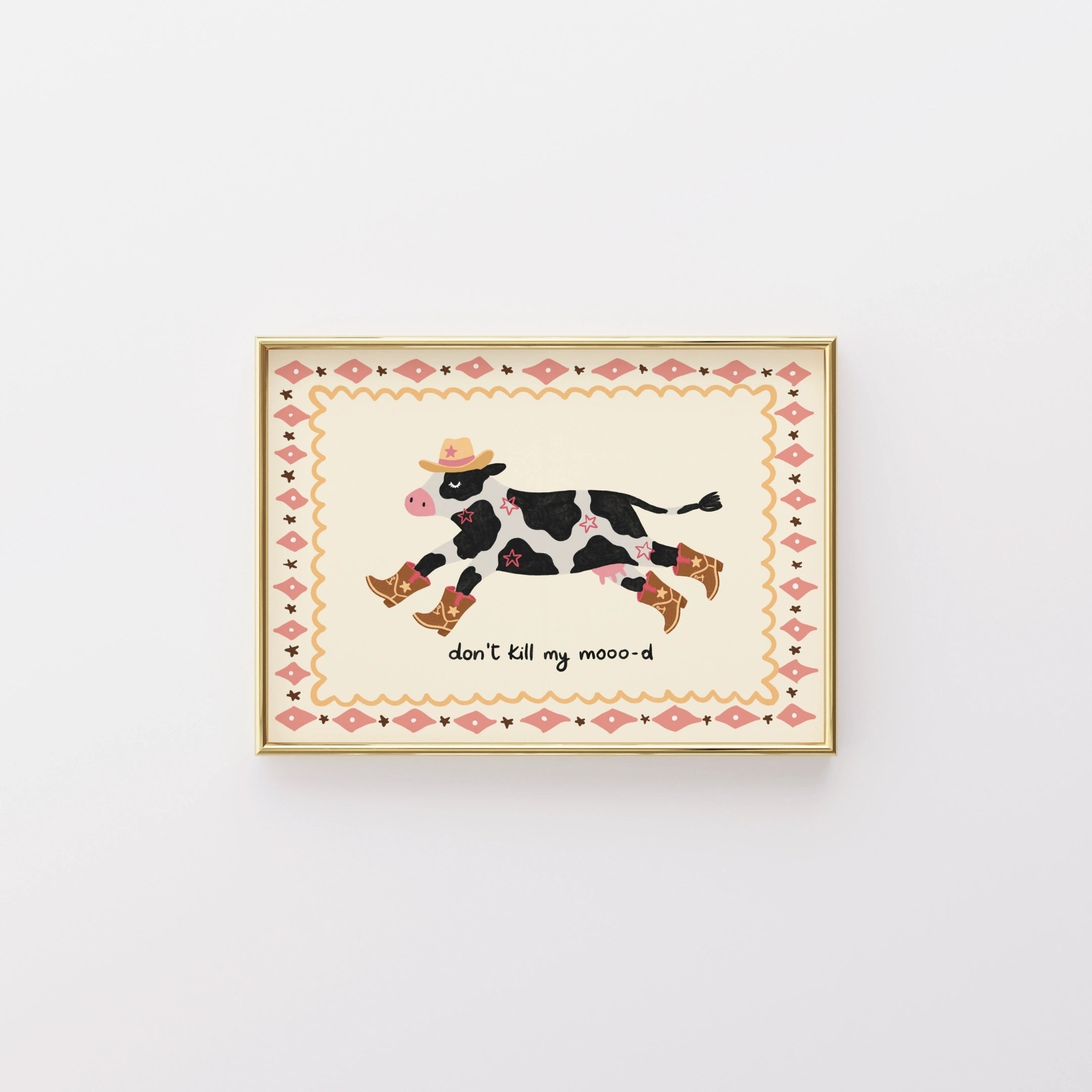 Western Cow Poster