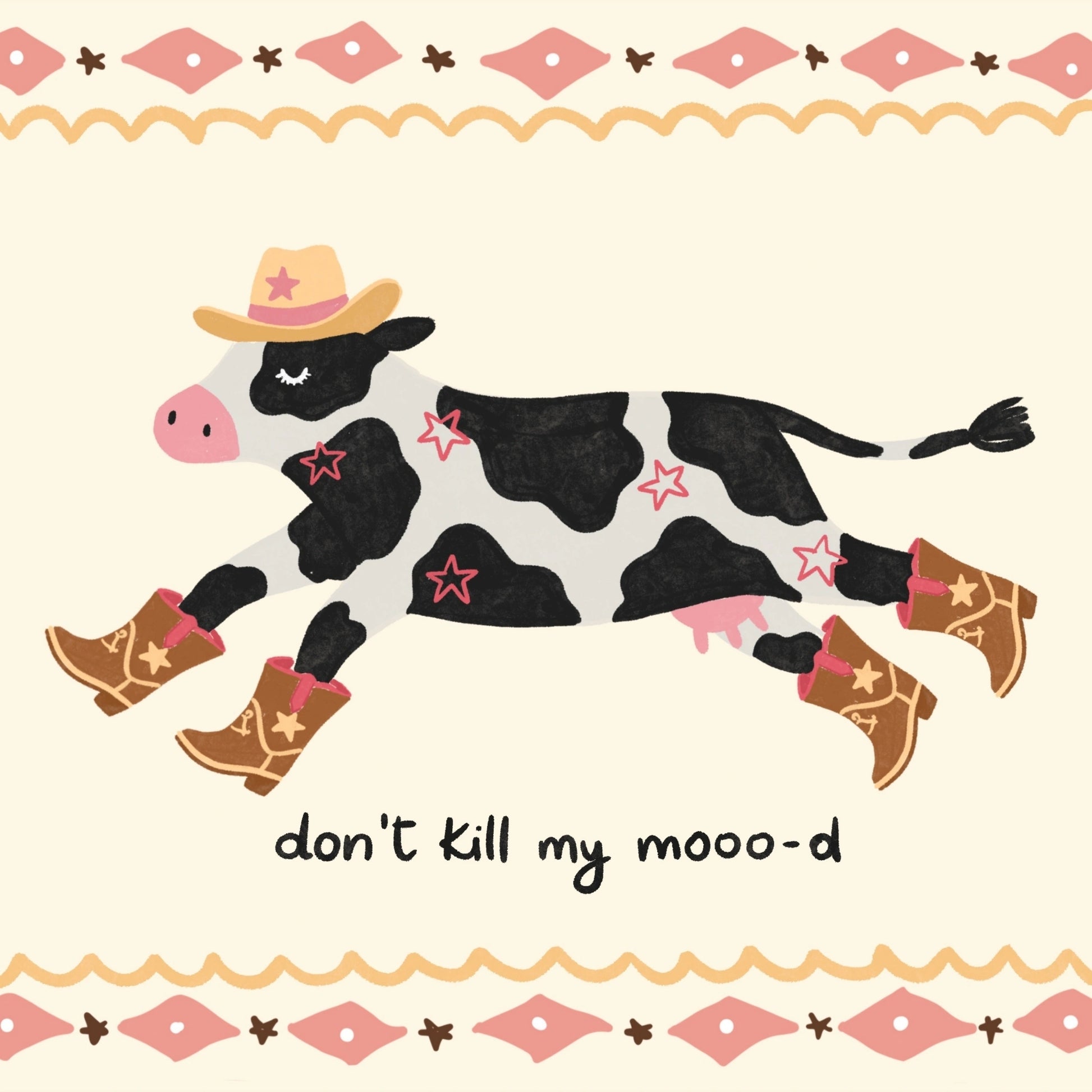 Western Cow Poster