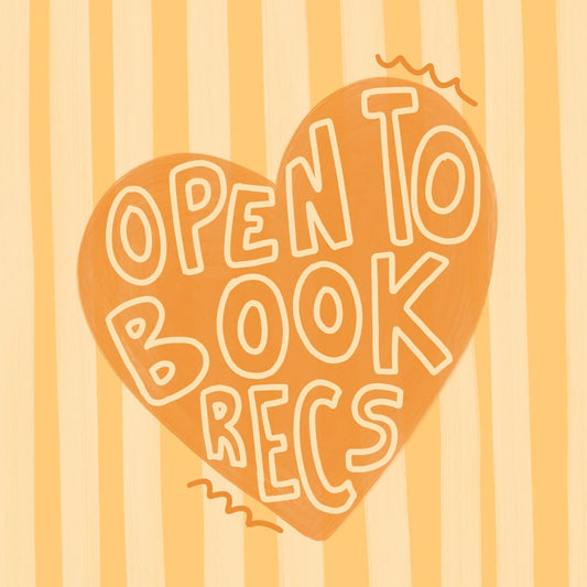 Open to Book Recs Print – Cute Bookish Wall Art
