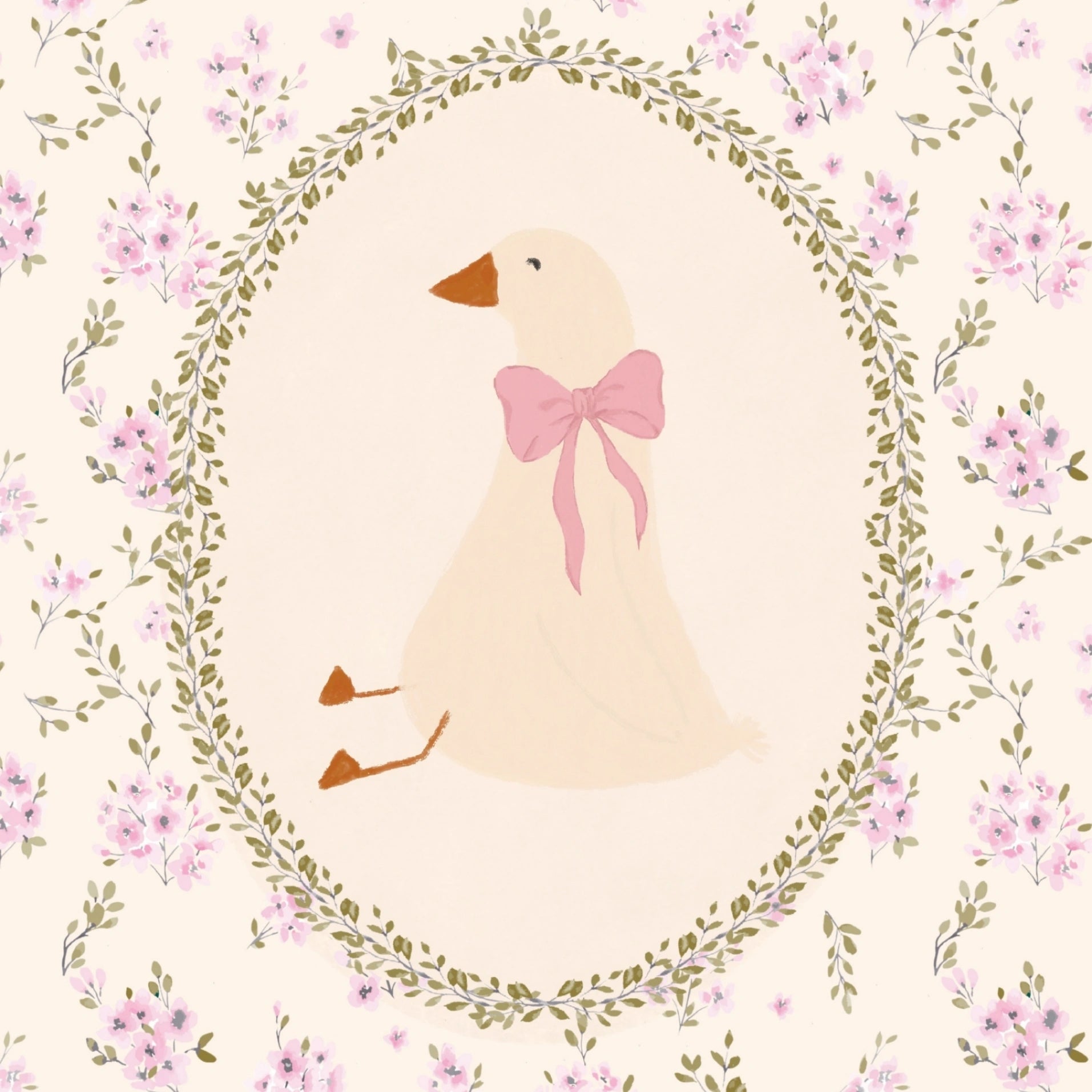 Imprimé d'oie vintage