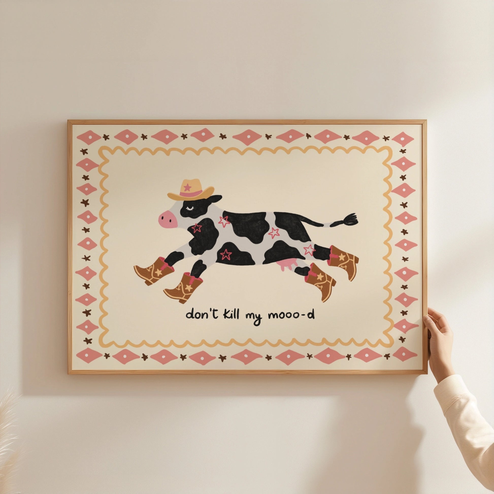 Western Cow Poster