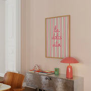 La Dolce Vita Pink & Green – Coastal Wall Art