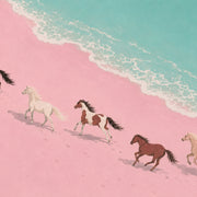 Horses Along the Shore – Coastal Wall Art