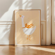 Goose with Orange Bow – Nursery & kids wall art
