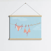 Striped Bikini Wall Art
