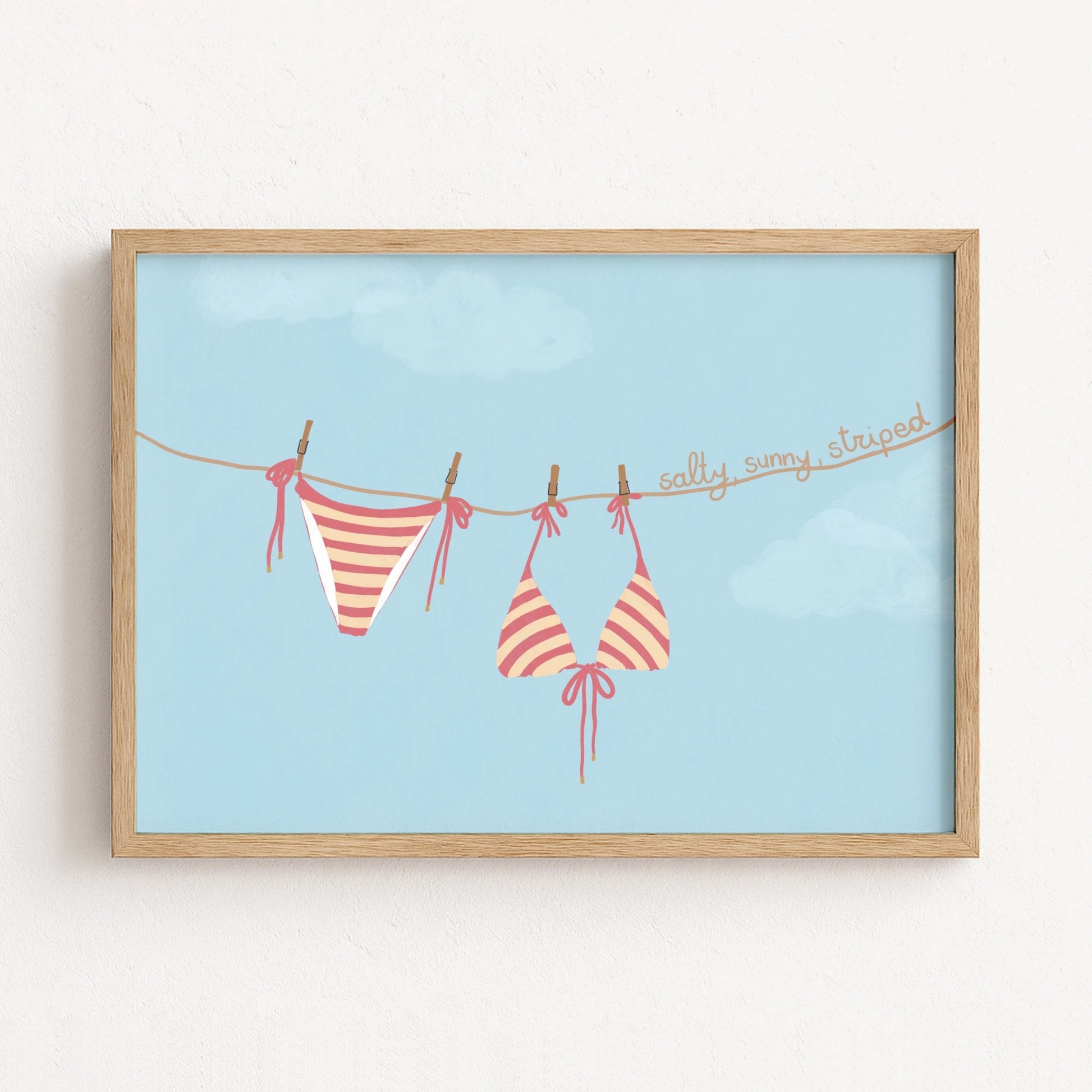 Striped Bikini Wall Art