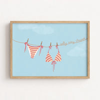 Striped Bikini Wall Art