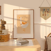 Goose with Orange Bow – Nursery & kids wall art