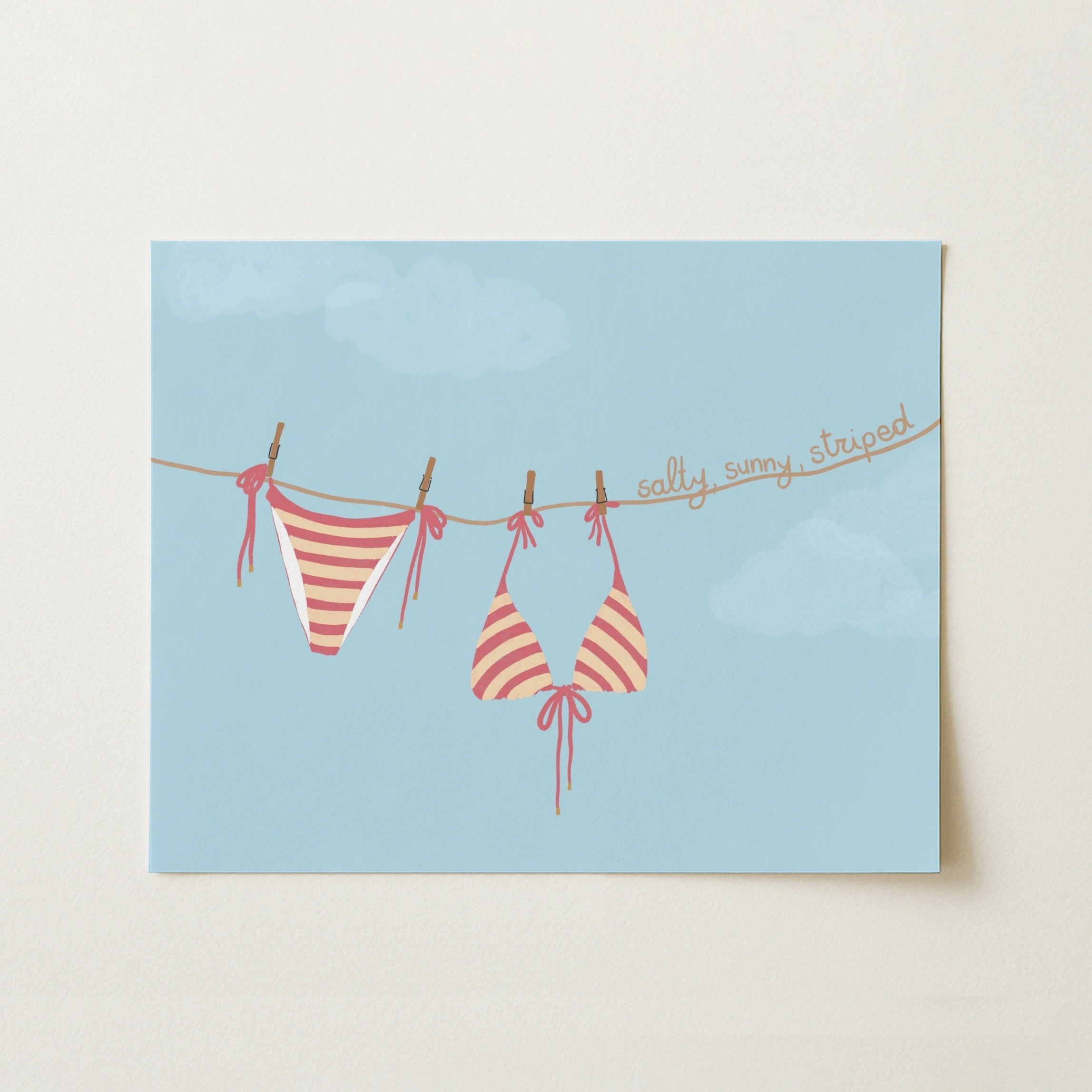 Striped Bikini Wall Art