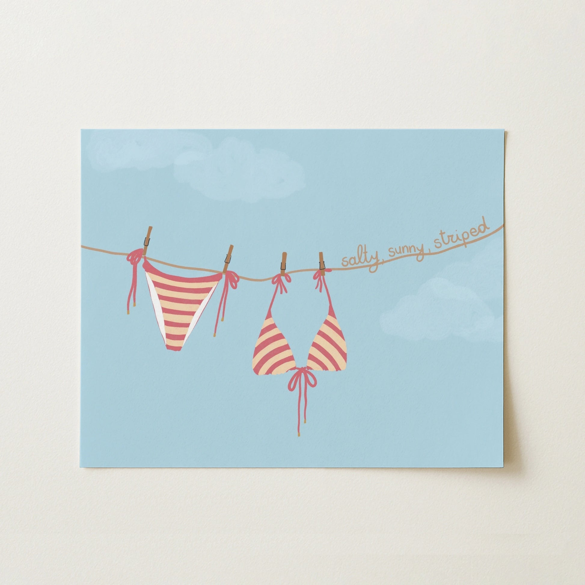 Striped Bikini Wall Art