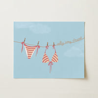 Striped Bikini Wall Art