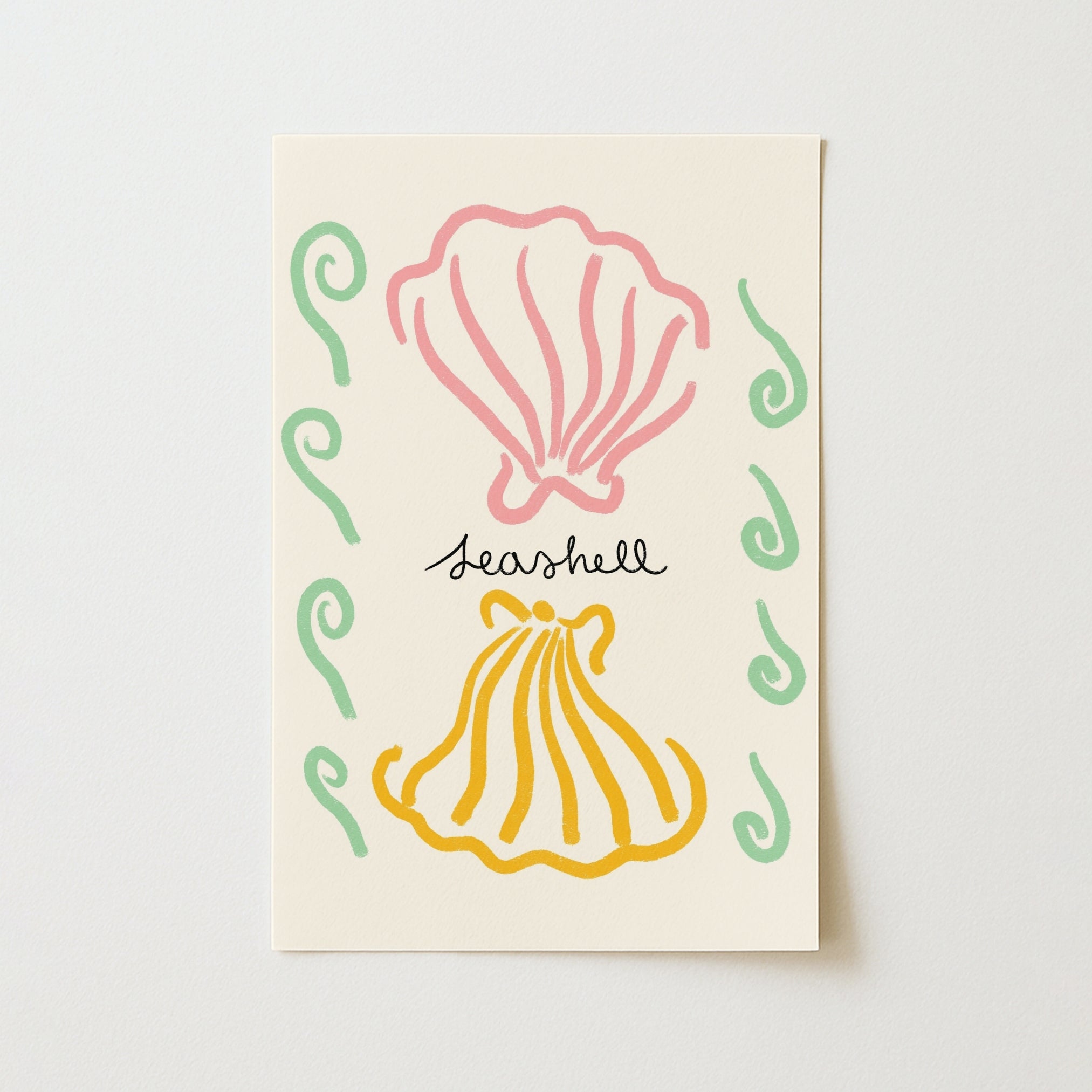 Seashell Wall Art - Preppy Coastal Print